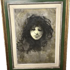 Colombotto Rosso Enrico: "Volto" - china acquarellata su carta