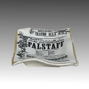 Posacenere Falstaff, ceramica con stampa grafica - Piero Fornasetti