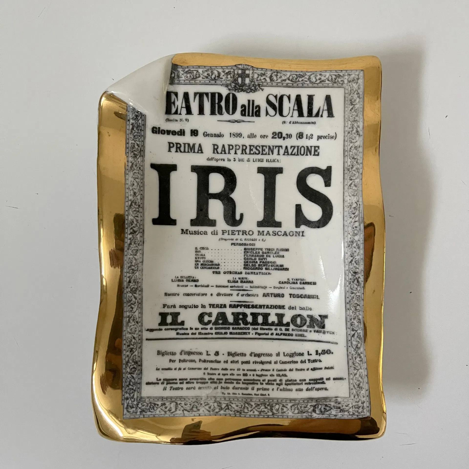 Quattro svuotatasche: Falstaff, Iris e Norma, ceramica con stampa grafica - Piero Fornasetti - immagine 4