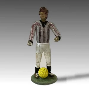 Murano - Statuina calciatore vetro Juventus,